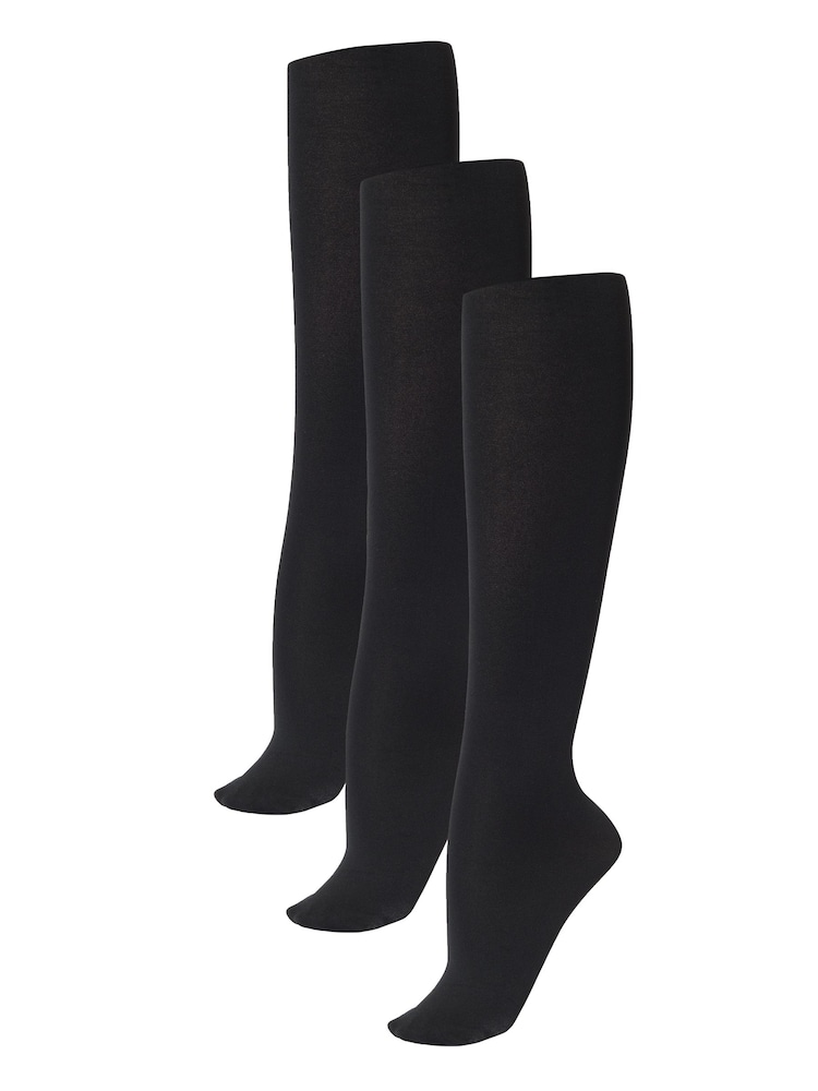 Lipsy Black 3 Pack Super Soft 100 Denier Tights - Image 2 of 3