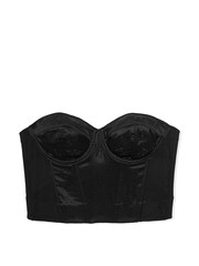 Victoria's Secret Black Satin Logo Push Up Bra Top - Image 4 of 4