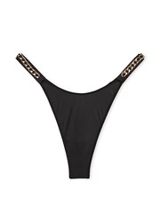Victoria's Secret Black Chain Thong Shine Strap Knickers - Image 3 of 4