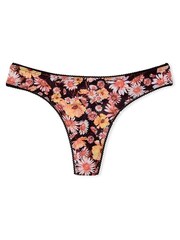 Victoria's Secret Soft Black Floral Cotton Thong Knickers - Image 3 of 3