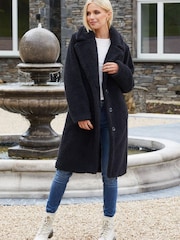 Threadbare Black Borg Overcoat - Image 1 of 5