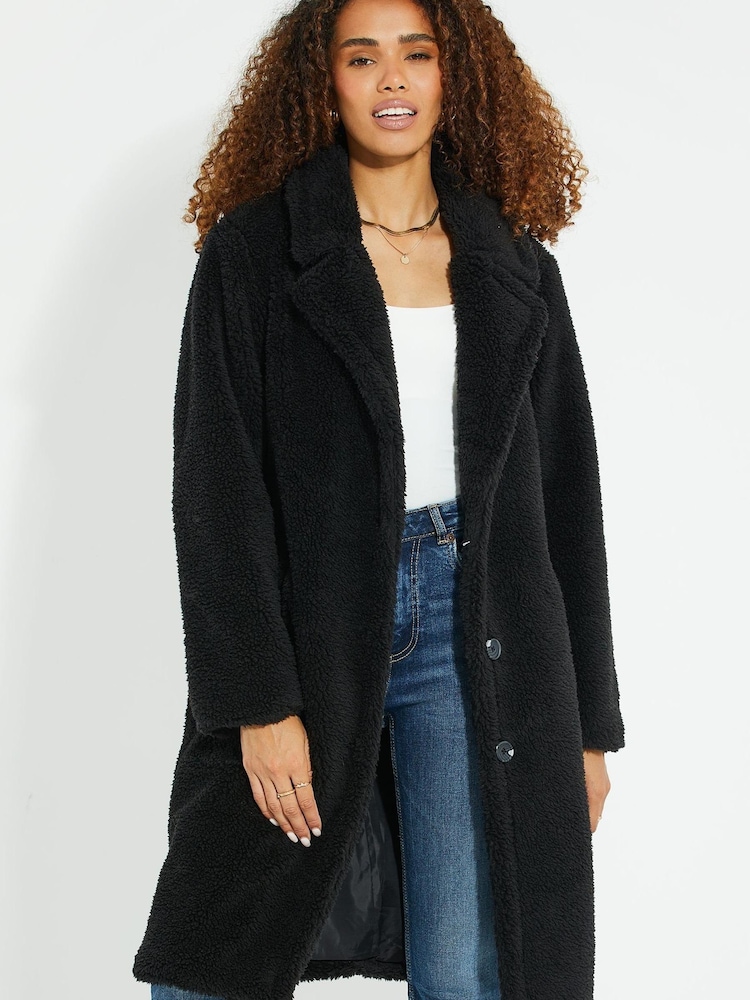 Threadbare Black Borg Overcoat - Image 2 of 5