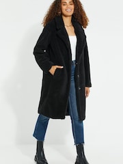 Threadbare Black Borg Overcoat - Image 4 of 5