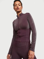 Victoria's Secret Winter Wine Purple Seamless Sports Jacket - Image 1 of 3