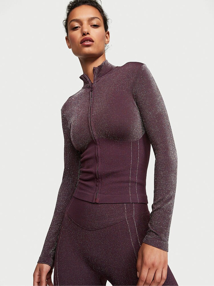 Victoria's Secret Winter Wine Purple Seamless Sports Jacket - Image 1 of 3