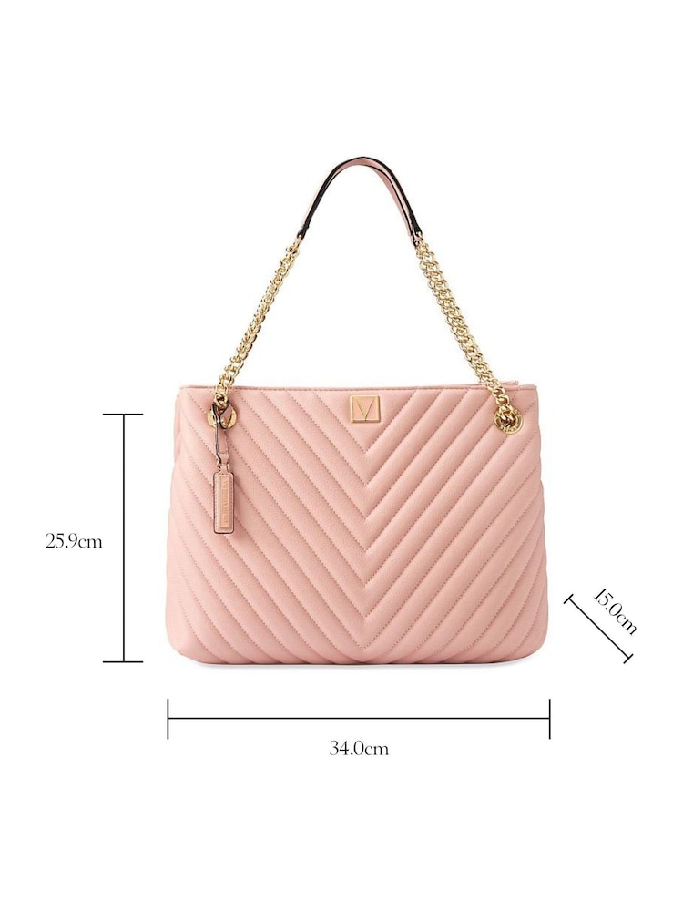 Victoria's Secret Orchid Blush Pink Tote Bag - Image 3 of 3 Victoria's Secret Orchid Blush Pink Tote Bag - Image 3 of 3