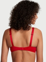 Victoria's Secret Lipstick Red Monogram Shine Strap Demi Bra - Image 2 of 3