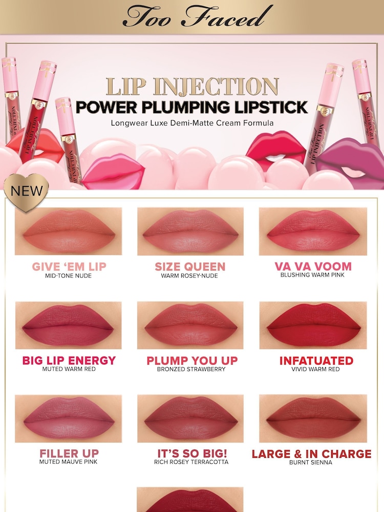 Too Faced Lip Injection Demi-Matte Liquid Lipstick - Image 5 of 5
