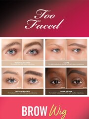 Too Faced Brow Wig Brush On Hair Fluffy Brow Gel - Image 4 of 5