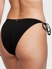 Victoria's Secret Black Tie Side Bikini Bottom - Image 3 of 4