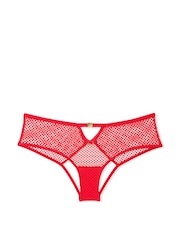 Victoria's Secret Lipstick Red Fishnet Cheeky Knickers - Image 3 of 3