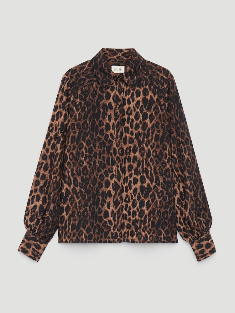 Hush Animal Chiffon Printed Long Sleeve Shirt - Image 1 of 1