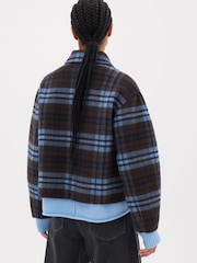 Hush Brown Rix Double Faced Wool Check Jacket - Image 3 of 7
