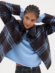 Hush Brown Rix Double Faced Wool Check Jacket - Image 4 of 7