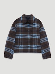 Hush Brown Rix Double Faced Wool Check Jacket - Image 7 of 7