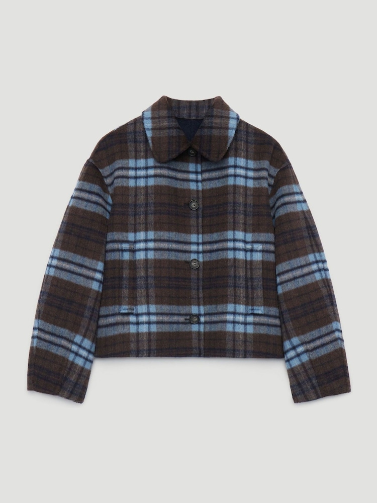 Hush Brown Rix Double Faced Wool Check Jacket - Image 7 of 7 Hush Brown Rix Double Faced Wool Check Jacket - Image 7 of 7
