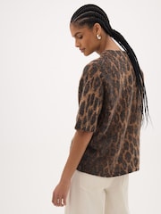 Hush Animal Maple Leopard Print Knitted T-Shirt - Image 3 of 5