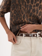 Hush Animal Maple Leopard Print Knitted T-Shirt - Image 4 of 5