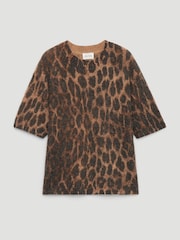 Hush Animal Maple Leopard Print Knitted T-Shirt - Image 5 of 5