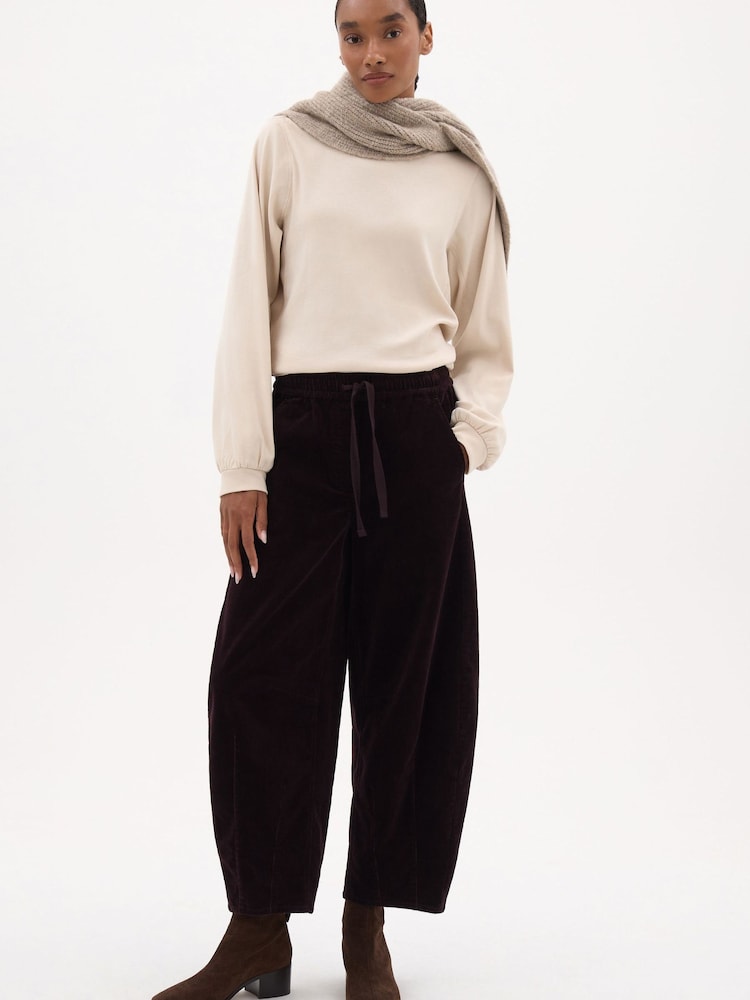 Hush Natural Elodie Puff Detail Cuff Cotton Top - Image 2 of 5