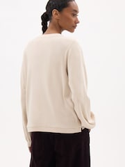 Hush Natural Elodie Puff Detail Cuff Cotton Top - Image 3 of 5
