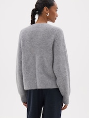 Hush Grey Betty Fluffy Cross Front Jumper - Image 3 of 5