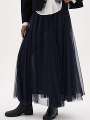 Hush Blue Millie Tulle Maxi Skirt - Image 1 of 6