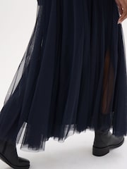 Hush Blue Millie Tulle Maxi Skirt - Image 4 of 6