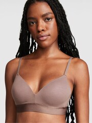 Victoria's Secret PINK Iced Coffee Brown Non Wired Lightly Lined Cotton Bra - Image 1 of 3