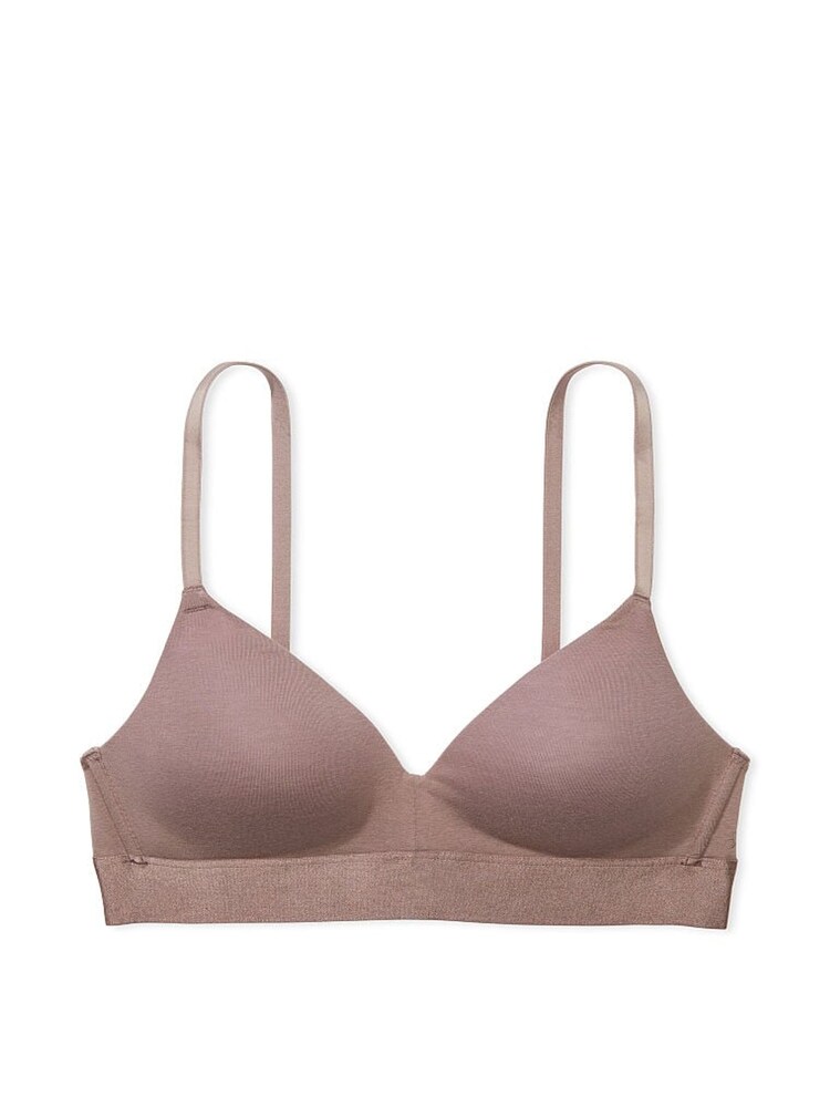 Victoria's Secret PINK Iced Coffee Brown Non Wired Lightly Lined Cotton Bra - Image 3 of 3