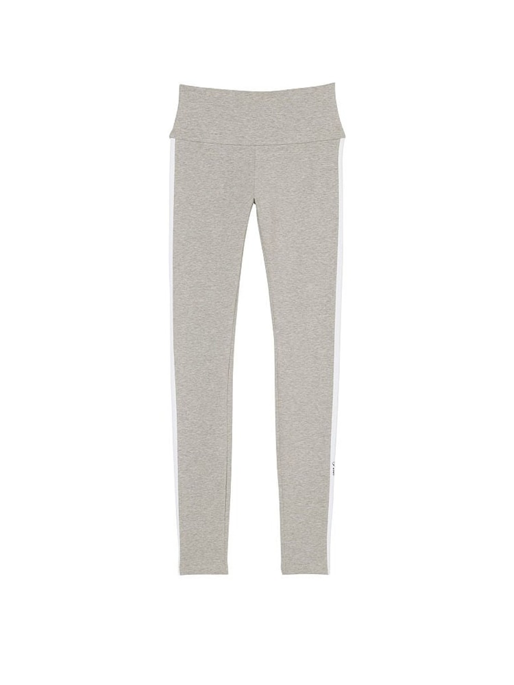 Victoria's Secret PINK Heather Charcoal Grey Cotton Side Stripe Legging - Image 4 of 4