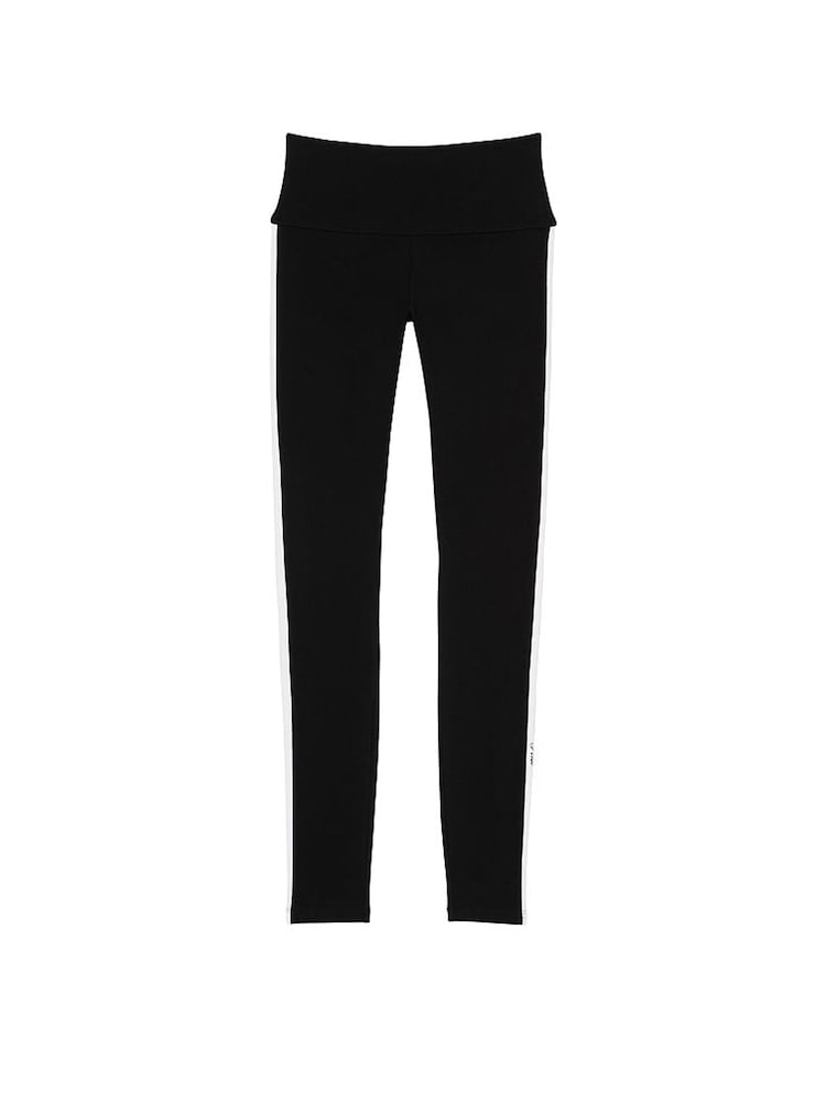 Victoria's Secret PINK Pure Black Cotton Side Stripe Legging - Image 4 of 4