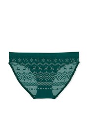 Victoria's Secret Black Ivy Green Reindeer Fairisle Smooth Bikini Knickers - Image 3 of 3