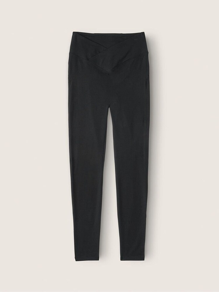 Victoria's Secret PINK Cotton High Waist Full Length V Crossover Legging - Image 4 of 4 Victoria's Secret PINK Cotton High Waist Full Length V Crossover Legging - Image 4 of 4