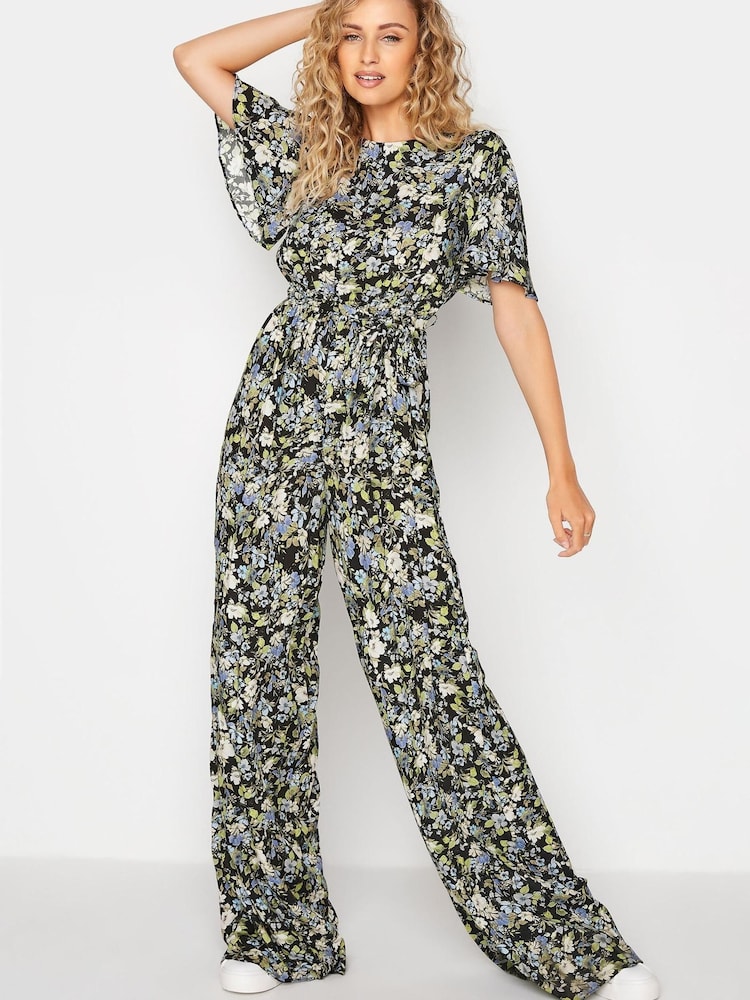 Long Tall Sally Blue Ditsy Print Jumpsuit - Image 1 of 4