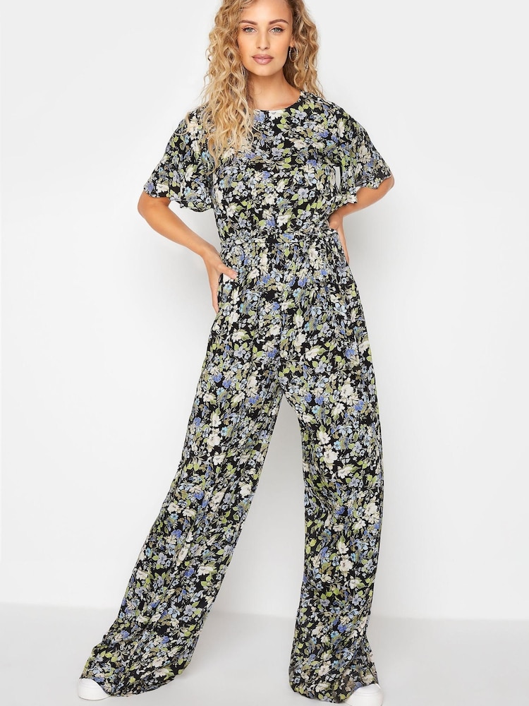 Long Tall Sally Blue Ditsy Print Jumpsuit - Image 2 of 4