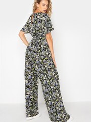 Long Tall Sally Blue Ditsy Print Jumpsuit - Image 3 of 4