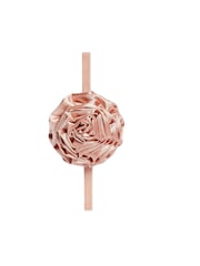 Lipsy Pink Satin Flower Corsage Choker Necklace - Image 3 of 4