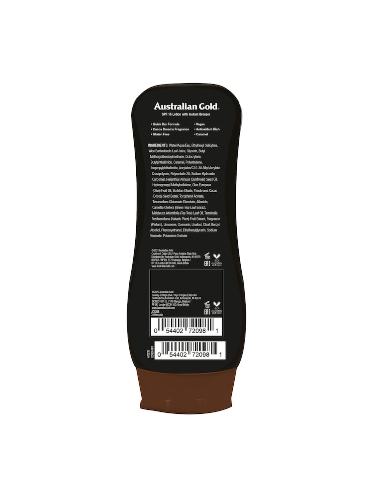 Australian Gold SPF 15 Instant Bronzer Lotion Suncream 237ml - Image 2 of 2