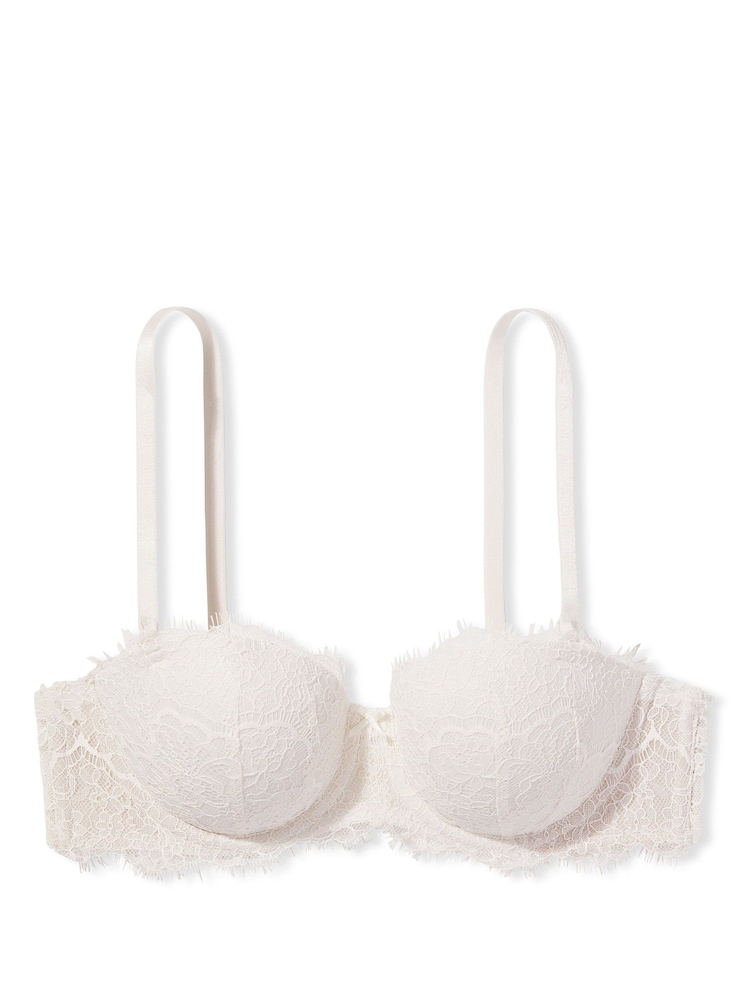 Victoria's Secret Coconut White Lace Strapless Bra - Image 3 of 3