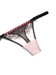 Victoria's Secret Love Letters Heart Embroidered Adjustable Thong Knickers - Image 4 of 4