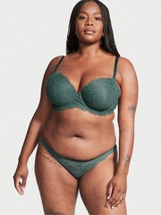 Victoria's Secret Midnight Jade Blue Lace Lightly Lined Demi Bra - Image 1 of 2