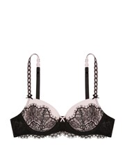 Victoria's Secret Black Lightly Lined Heritage Ribbon Slot Demi Bra with Lace - Image 1 of 2