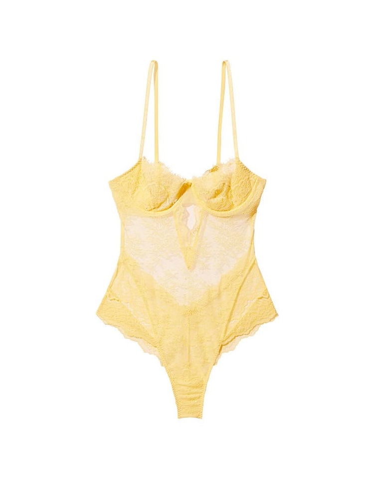 Victoria's Secret Lemon Yellow Wicked Unlined Balcony Bodysuit - Image 3 of 3 Victoria's Secret Lemon Yellow Wicked Unlined Balcony Bodysuit - Image 3 of 3