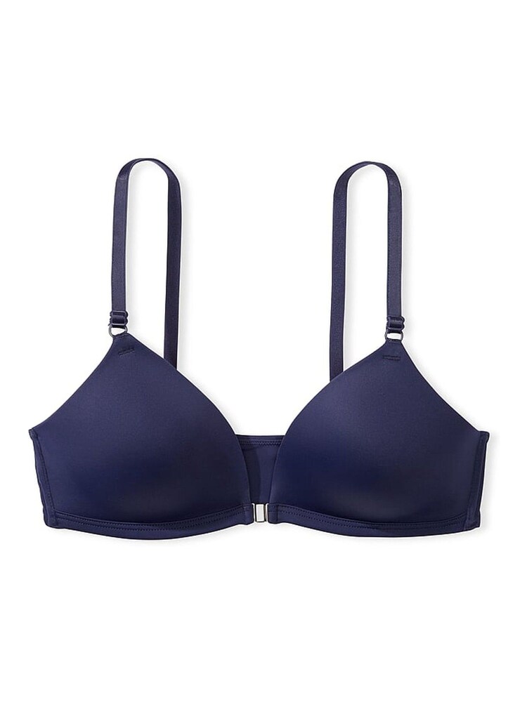 Victoria's Secret PINK Blue Midnight Navy Non Wired Lightly Lined Front Close Bra - Image 1 of 2