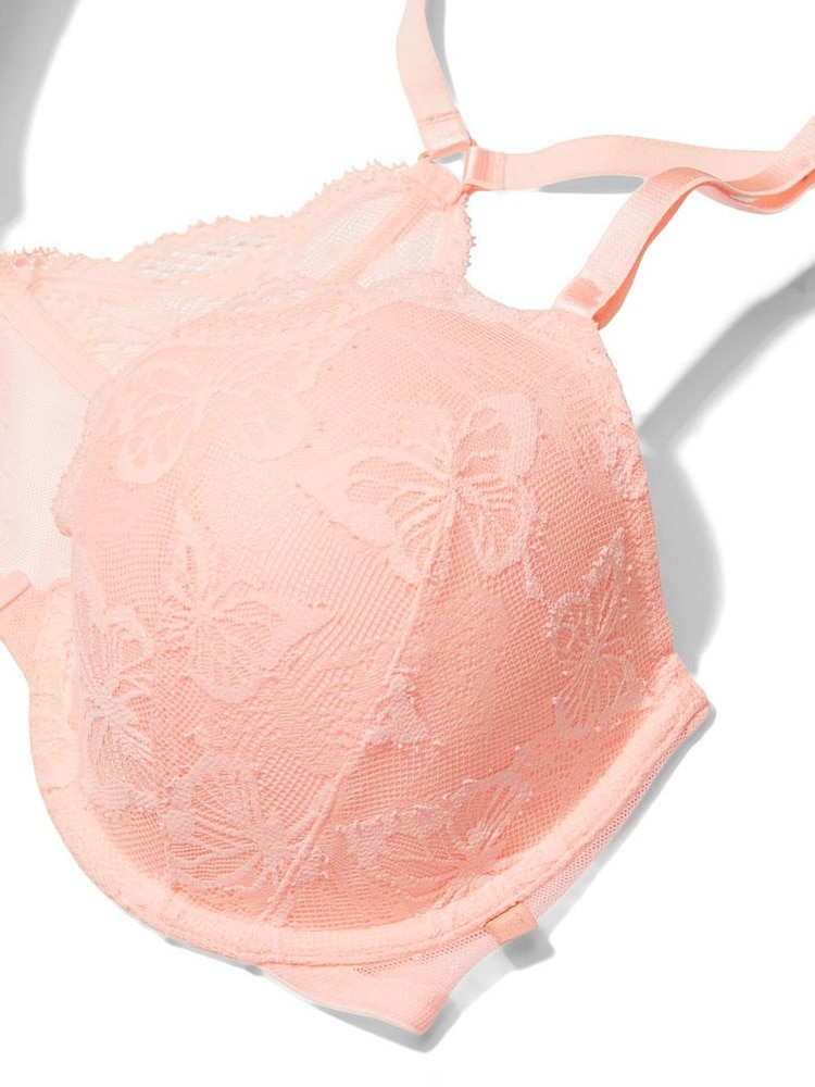Victoria's Secret Ripe Apricot Orange Lace Front Fastening Lightly Lined T-Shirt Bra - Image 4 of 4 Victoria's Secret Ripe Apricot Orange Lace Front Fastening Lightly Lined T-Shirt Bra - Image 4 of 4