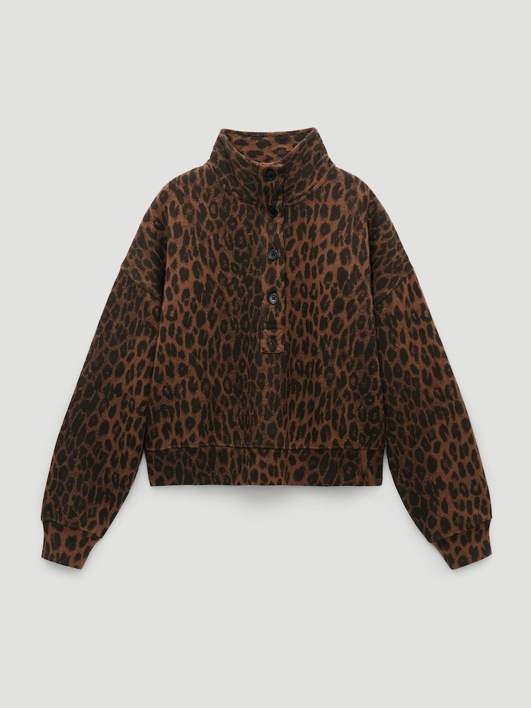 Hush Animal Hendrix Half Placket Cotton Sweatshirt - Image 6 of 6