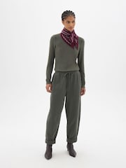 Hush Green Elarae Supersoft Crew Neck Long Sleeve Top - Image 2 of 5