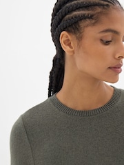 Hush Green Elarae Supersoft Crew Neck Long Sleeve Top - Image 4 of 5