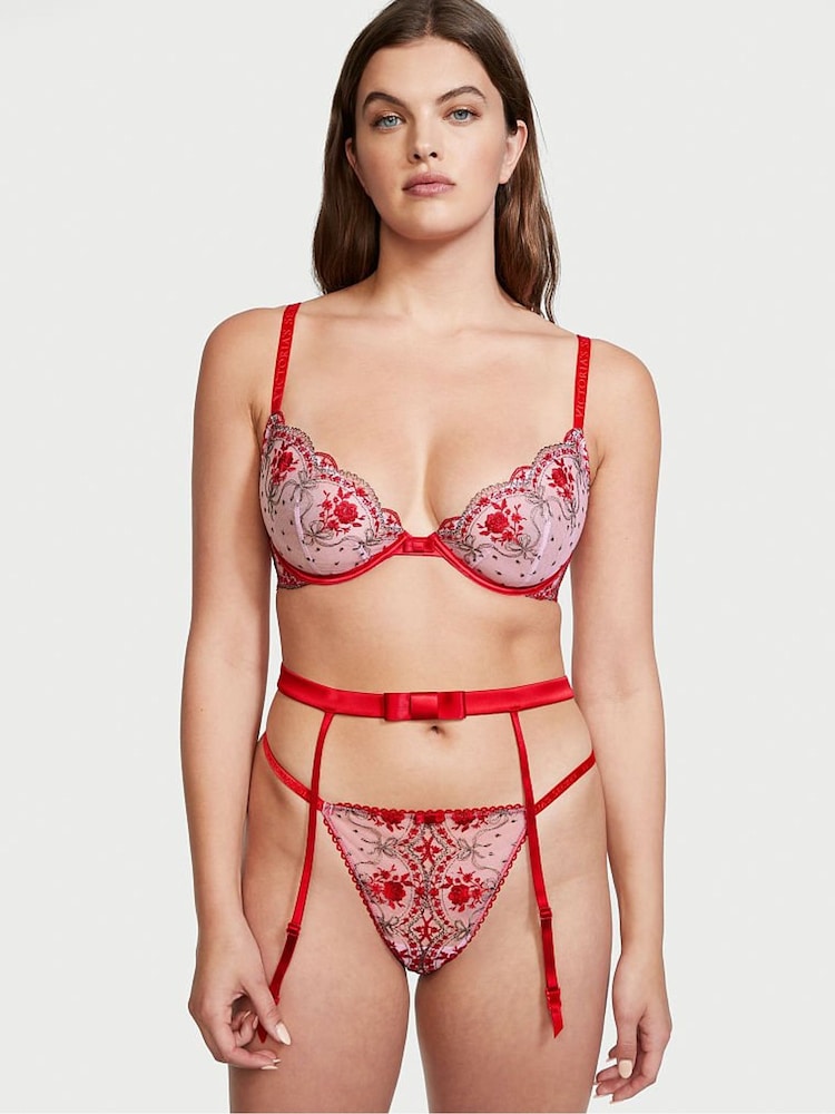 Victoria's Secret Rosebud Dot Garter Belt - Image 1 of 1